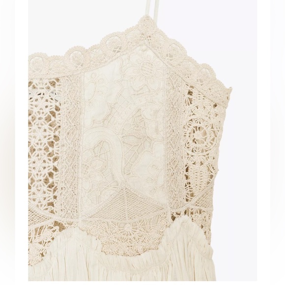 Zara NWT ZW Collection crochet strap dress 6895/276 - Picture 2 of 11